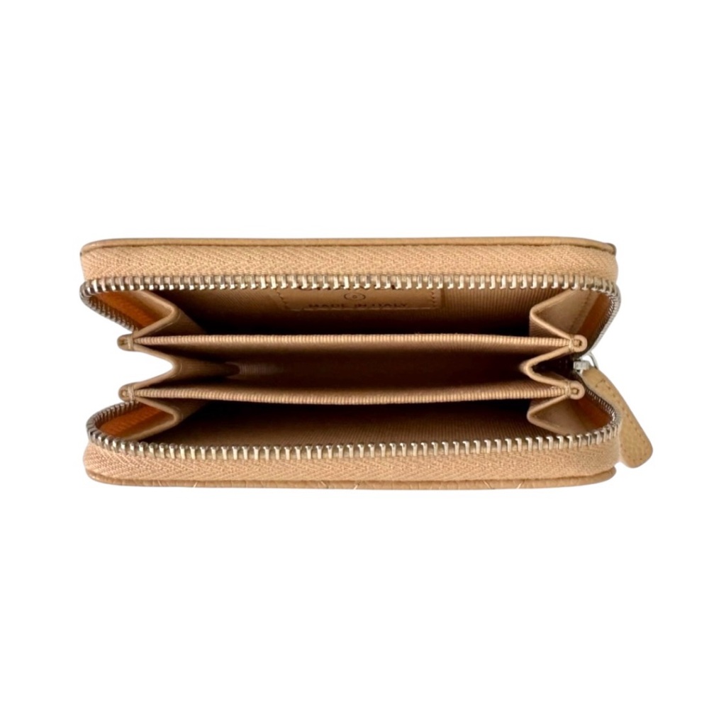 🆕💞CHANEL Classic CAVIAR Quilted Zip Around Coin Purse Wallet • BEIGE • Silver HW - Picture 11 of 15